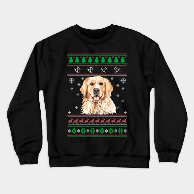 Cute Golden Retriever Dog Lover Ugly Christmas Sweater For Women And Men Funny Gifts Crewneck Sweatshirt by uglygiftideas